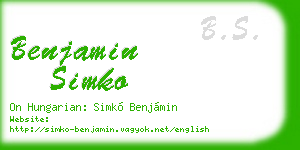 benjamin simko business card