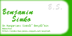 benjamin simko business card